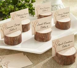 Rustic Real-Wood Place Card/Photo Holder (Set of 4)  