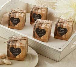 "Hearts in Love" Rustic Favour Box (Set of 24)  